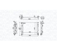 MAGNETI MARELLI Radiatore Raffreddamento motore FIAT FORD 1,2 0,9 1559505