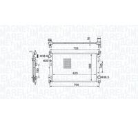MAGNETI MARELLI Radiatore Raffreddamento motore FIAT OPEL VAUXHALL 1,2 1,4