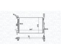 MAGNETI MARELLI Radiatore Raffreddamento motore FORD 1,0 1766348 1804849 1830145