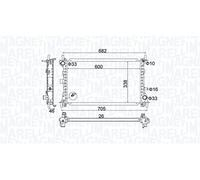 MAGNETI MARELLI Radiatore Raffreddamento motore FORD FIAT 1,8 2,0 1061191