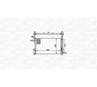 MAGNETI MARELLI Radiatore Raffreddamento motore MERCEDES-BENZ 2,0 1,5