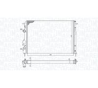 MAGNETI MARELLI Radiatore Raffreddamento motore RENAULT DACIA 1,9 1,6 6001550496