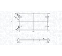 MAGNETI MARELLI Radiatore Raffreddamento motore SEAT VW 1,6 1,4 6K0121253