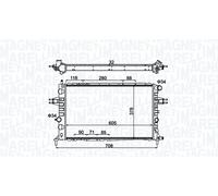 MAGNETI MARELLI Radiatore Raffreddamento motore VAUXHALL OPEL 1,7 2,0 1300191