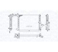 MAGNETI MARELLI Radiatore Raffreddamento motore VAUXHALL OPEL 2,0 1,7 1300178