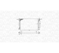 MAGNETI MARELLI Radiatore Raffreddamento motore VW 1,8 1,6 353121253AB
