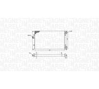 MAGNETI MARELLI Radiatore Raffreddamento motore VW 1,8 2,0 1H0121253R 1H0121253S