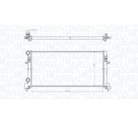 MAGNETI MARELLI Radiatore Raffreddamento motore VW AUDI SEAT 1,6 1,2 5Q0121251EA