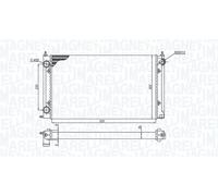 MAGNETI MARELLI Radiatore Raffreddamento motore VW SEAT 1,8 1,6 1L0121253B