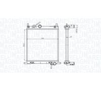 MAGNETI MARELLI Radiatore Raffreddamento motore VW SEAT SKODA 1,0 1S0121253AA