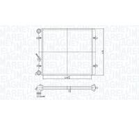 MAGNETI MARELLI Radiatore Raffreddamento motore VW SKODA SEAT 1,4 1,6 1J0121253G