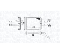 MAGNETI MARELLI Scambiatore calore Riscaldamento abitacolo ALFA ROMEO 1,9 2,4