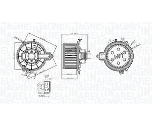 MAGNETI MARELLI Ventilatore abitacolo 069412733010 | Compatibile con: IVECO DAILY IV Kasten, DAILY IV Pritsche/Fahrgestell, DAILY V Kasten, DAILY V Pritsche/Fahrgestell