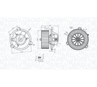 MAGNETI MARELLI Ventilatore abitacolo FIAT LANCIA 1,2 1,7 46721160 46722218