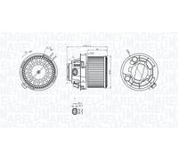 MAGNETI MARELLI Ventilatore abitacolo PEUGEOT 1,6 1,4 6441CJ 6441V5 6441V6