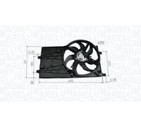 MAGNETI MARELLI Ventola, Raffreddamento motore diametro 390 mm 069422759010
