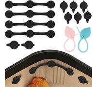 Magneti per carta da forno Airfryer 12 pezzi fibbie magnetiche in silicone per friggitrici ad aria calda per il fissaggio di friggitrice ad aria calda, carta da forno resistente al calore, con