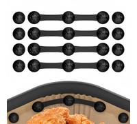 Magneti per Friggitrice ad Aria, 12 Pezzi Fibbia Magnetica in Silicone Resistente al Calore, Riutilizzabili Clip Magnetiche per Fissare Carta da Forno, Previene la Combustione della Carta, Girare