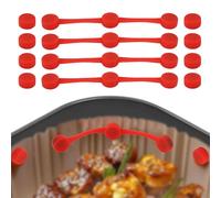 Magneti per Friggitrice ad Aria, Compatibilità Universale Strisce in Silicone da 4 Pezzi Fibbie 8 Pezzi Accessori per Friggitrice ad Aria Proteggere il Cestello dai Graffi Fissaggio Sicuro (Rosso)