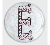 Magneti per frigorifero con lettera dell'alfabeto e monogramma E, in vetro, piccoli, rotondi, multiuso, di alta qualità, per frigorifero, armadietto, lavagna, cartellone pubblicitario, cucina, ufficio