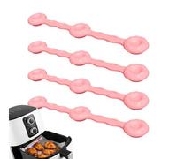 Magneti per inserti Airfryer - 4 inserti in silicone con blocco, supporto magnetico - per cucinare a casa, Meal Prep, di famiglia, ristorante, campeggio, dormitorio, sala pause,
