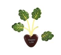 Magneti per sacchetti alimentari come clip di chiusura, resistenza a lungo termine e resistenza all'usura, magneti per frigorifero a forma di pianta verde, per lavagna, cucina, lavagna bianca, ufficio