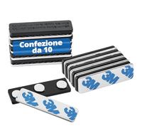 Magneti per targhette identificative Mifflin (10 magneti per badge 44,5 x 12,7 mm) con 3 magneti al neodimio extra forti per porta badge identificativo