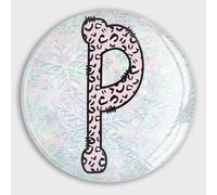Magneti rotondi in vetro con lettera dell'alfabeto e monogramma P, piccoli magneti rotondi per frigorifero, armadio, scuola, casa, cucina, ufficio, classe, lavagne bianche, armadietti, regali di