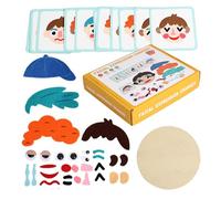 Magneti'Book Crazy Faces Boy - Gioco magnetico creativo Espressioni facciali | Giocattolo educativo per collage di volti per bambini | Attività fai da te Immaginazione Interazione Apprendimento | Dive