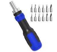 Magnetic 13 In 1 Portable Precision Ratchet Screwdriver Security Hex Flathead Driver Kit Versatile Repair Tool With Interchangeable Bits Ergonomic Grip Compact Construction | For Home Garage Mechanic