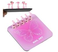 Magnetic Acrylic Nail Holder Stand, Nail Tips Display Tool for Painting and Art Practice, Reusable Nails Tools Supply with Base for Home, Beauty Salon, Travel, School, Apartment, Daily Use, Parties