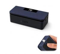 Magnetic Bag Sealer for Fridge, Portable Magnetic Bag Sealer, USB Rechargeable with 8-Level Adjustable Heat Sealer & Cutter, LED Display, Magnetic Base (Dark Blue)