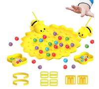 Magnetic Bean Catcher - Educational Game for Children | Fun Skill-Building Toy with Colorful Bees and Wooden Fishing Rods for Playtime Travel Classroom and Home Learning, 5.51 x 0.39 inches