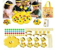 Magnetic Bee String Game, Colorful Multifunctional Magnetic Bee Toy String Game, Busy Buzzy BeeGame with Strings/Headband, Funny Busy Bees Games, for Party Outdoor Travel Camping (4 players)