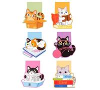 Magnetic Bookmarks Cat Design, Paper Markers Cute, Page Clips with Quality Magnetic Bookmarks, Sturdy Build Design, for School Church Club Library Reading Journal Planner and Outdoor Use