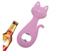 Magnetic Bottle Opener | Cat Shape Bottle Opener with Magnetic Back | Portable Soft Wrapped Household Kitchen Supplies, Stainless Steel Fridge Magnets for Cabin Hotel Bar