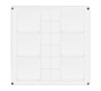 Magnetic Box - Transparent Seashell Collection Case, Square 17 Compartment Acrylic Display Holder for Jewelry, Beads, Stones, Gems | Organizer for Nail Artzzzz, Craft, Trinkets, memorabelia, Souvenirs