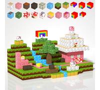 Magnetic Building Blocks, 150 pezzi Magnetic Building Cube Game, giocattolo per ragazzi, ragazze, età 3 + STEM Montessori, giocattolo impilabile, piastrelle sensoriali, costruzione di compleanno per