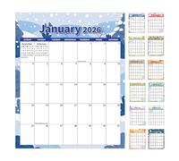 Magnetic Calendar - 2026 12-Month Daily Planner for Organized Scheduling, Smudge-Proof with Countdown, Ideal for Kitchen, Office, Classroom, Dormitory Use, Whiteboard, 17x11 Inches