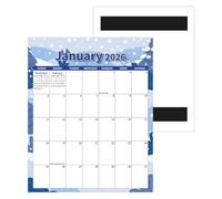 Magnetic Calendar - 2026 12-Month Daily Planners for School, Kitchen, Office with Smudge-Proof Function, Countdown Punch-In Planner for Living Room, Dormitory, Apartment, Classroom