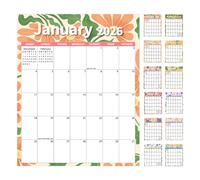 Magnetic Calendar | 2026 12-Month Daily Planning Calendar Magneti Calendar | Smudge-proof Magnetic Schedule Countdown Punch-In Planner for School Kitchen Living Room Office Dormitory Apartment