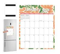 Magnetic Calendar - 2026 Calendar, 12-Month Daily Planning Calendars, Wall Calendars | Smudge-proof Schedule Countdown Punch-In Planner For School Kitchen Office Dormitory Apartment Classroom