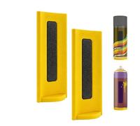 Magnetic Can Holder - 2 X Aerosol Rack, Space Saving Organizer | Spray Paint Bottle Storage for Garage Home Toolbox Workshop Basement Utility Room Car Repair Painting Project Tool Shelf Efficient Pla