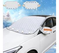 Magnetic Car Anti-Snow Cover, Car Windscreen Cover for Winter with Wing Mirror Covers, Front Windshield Cover for Anti Frost, Ice, Snow, Rain & Sun, Fits Cars & Suvs (built-in 5 magnets), M)