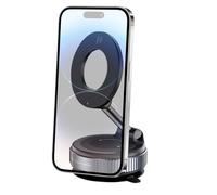 Magnetic Car Phone Holder - 360° Rotating Suction Adjustable Foldable Phone Mount, Suction Car Mount Accessories | Foldable Pocket Size, Automotive Accessories For All Smartphones