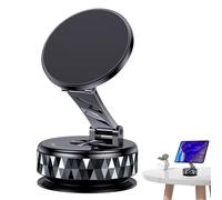Magnetic Car Phone Holder, Suction Cup Dash Mount, Strong Vacuum Grip & Adjustable Design, 360 Degree Rotating Smartphone Bracket for Car, Gym, Automotive Interior Accessory