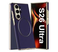 Magnetic Case For Samsung Galaxy S26/S26 Plus/S26 Ultra, Shockproof Protection Cover Frosted Anti-Fingerprint Case, Supports Wireless Charging(Purple,S26)