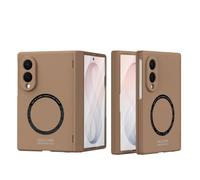 Magnetic Case for Samsung Galaxy Z Fold 8 Wide with Hinge Protection | Built-in Screen Protector Shockproof Case Hinge ,Full-Body Shockproof Protective Case Wireless Charging(Kahverengi)
