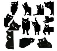 Magnetic Cat Bookmarks - Cute Cat Shape Book Mark Clips, Page Markers | Student Supplies, Planner Tabs, Notebook Organizer, Strong Magnetic Hold, Reusable Design, Lightweight, Gift for Book Lovers