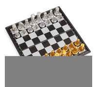 Magnetic Chess Set, Portable Board Game, 9,84 x 9,84 pollici Travel Toy with Foldable Design, Compact ABS Strategy Kit, Classic Chess with Secure Pieces, Tabletop Game for Adults and Teens